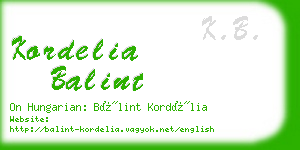 kordelia balint business card